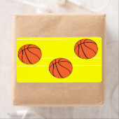 Étiquette motif Basketballs sur (En situation)