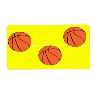 Étiquette motif Basketballs sur