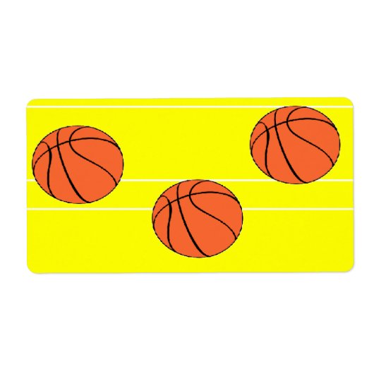 Étiquette motif Basketballs sur (Devant)