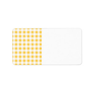 Étiquette Motif blanc jaune de guingan