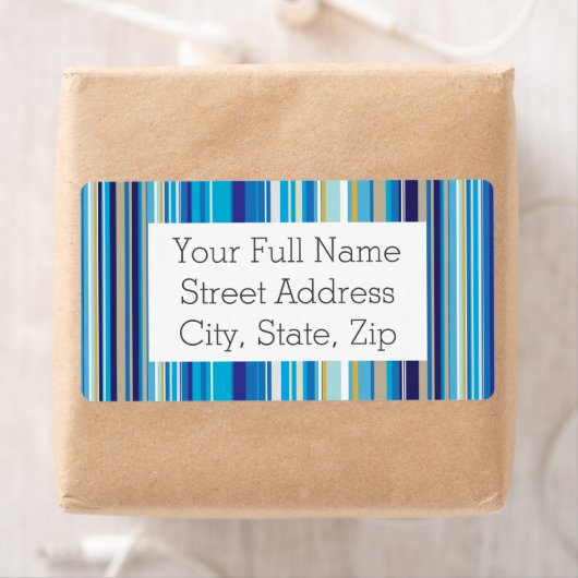 Étiquette Motif Bleu (En situation)