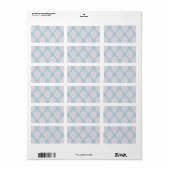 Étiquette motif bleu en forme de diamant (Feuille entière)