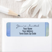 Étiquette Motif bleu jaune abstrait décontracté Adresse de r (En situation)