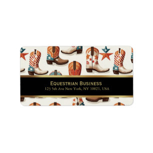 Étiquette Motif bottes Cowboy