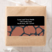 Étiquette Motif Brown de fourrure Giraffe (En situation)