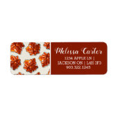 Étiquette Motif canadien de sirop d'érable (Devant)