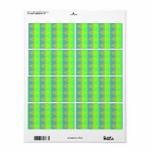 Étiquette motif Carré (Feuille entière)