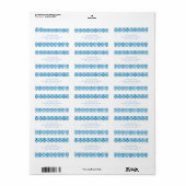 Étiquette Motif Carré bleu (Feuille entière)