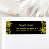 Étiquette Motif Cercle jaune et noir (En situation)