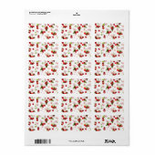 Étiquette Motif cerise 1 (Feuille entière)