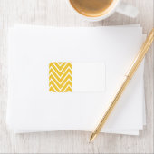 Étiquette Motif Chevron jaune 2 (En situation)