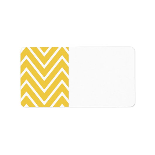 Étiquette Motif Chevron jaune 2 (Devant)