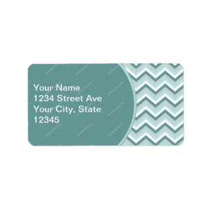 Étiquette Motif Chevron ZigZag dans Mint Green