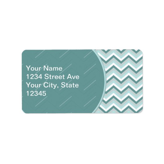 Étiquette Motif Chevron ZigZag dans Mint Green (Devant)