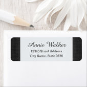 Étiquette Motif classique -noir et blanc- personnalisé (En situation)