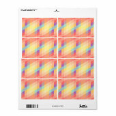 Étiquette Motif coloré (Feuille entière)