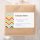 Étiquette Motif coloré Chevron Zigzag (En situation)