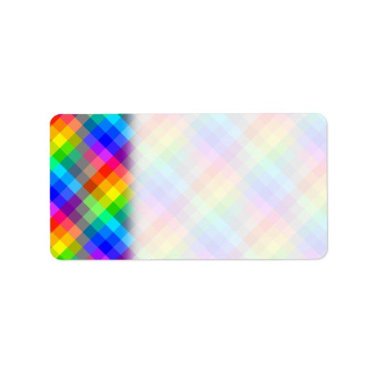 Étiquette Motif coloré. Couleurs arc-en-ciel. (Devant)