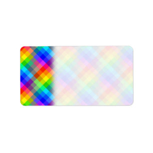 Étiquette Motif coloré. Couleurs d'arc-en-ciel