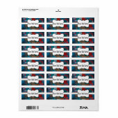 Étiquette Motif coloré de rectangles (Feuille entière)