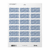 Étiquette Motif Culs de Chien Bleu (Feuille entière)