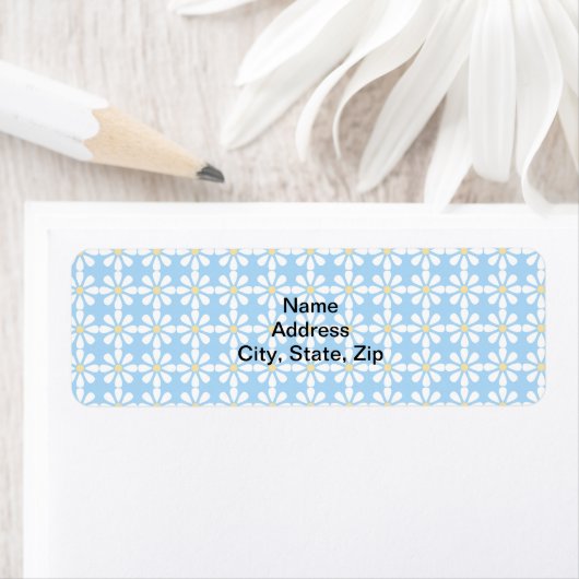 ÉTIQUETTE MOTIF DAISY (En situation)