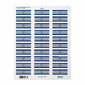 Étiquette Motif d'ancrage bleu (Feuille entière)