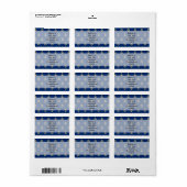 Étiquette Motif d'ancrage bleu (Feuille entière)
