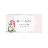 Étiquette Motif d'aquarelle des choux mignons Monogramme (Devant)