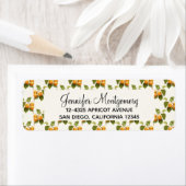 Étiquette Motif d'aquarelle vintage Orange Apricots (En situation)