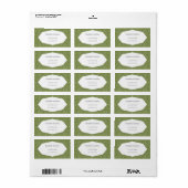Étiquette Motif d'arbre simple moderne (Feuille entière)