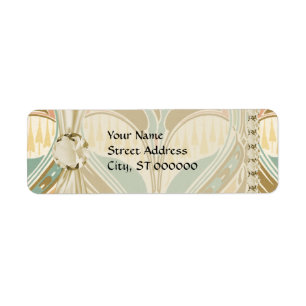 Étiquette motif de bliss décoratifs art nouveau