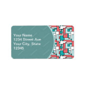 Étiquette Motif de briques rétro (Devant)