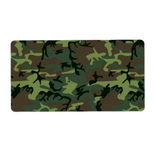 Étiquette Motif de brun de vert de Camo de camouflage