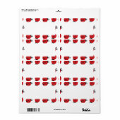 Étiquette Motif de bug mignon (Feuille entière)