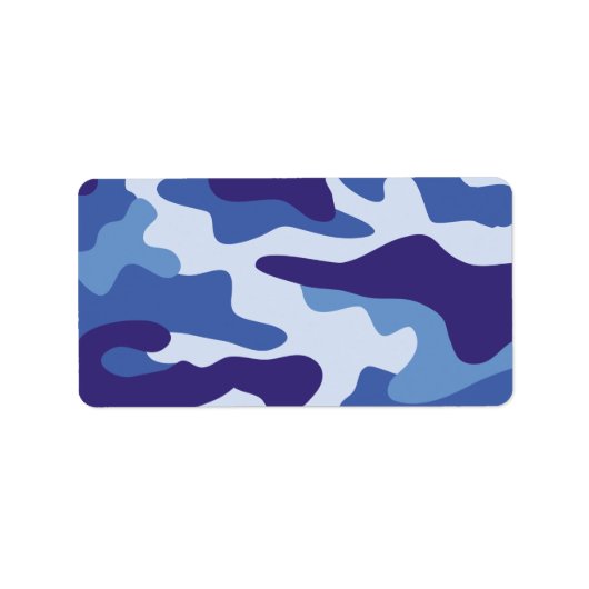 Étiquette Motif de camouflage bleu (Devant)