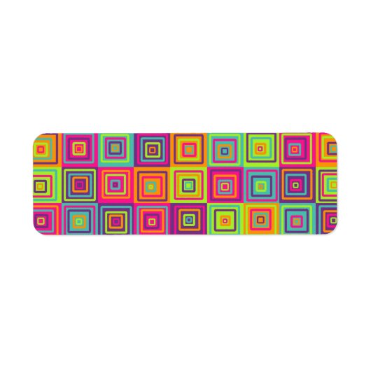Étiquette Motif de Carrés (Devant)