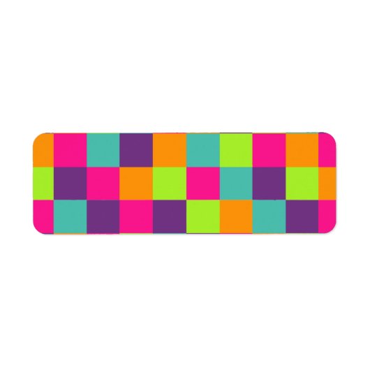 Étiquette Motif de Carrés (Devant)