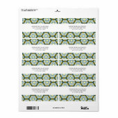 ÉTIQUETTE MOTIF DE CERCLE ART DECO (Feuille entière)