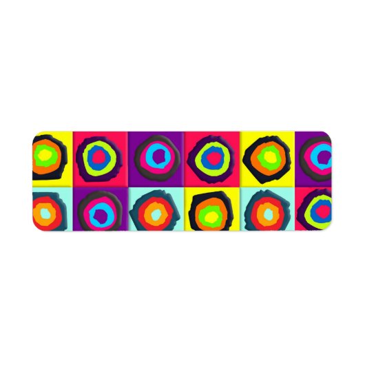 Étiquette Motif de cercles abstraits modernes (Devant)