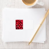 Étiquette motif de cerise douce (En situation)