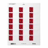 Étiquette motif de cerise douce (Feuille entière)