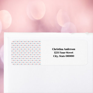 Étiquette Motif de coeur Personnaliser l'adresse de retour