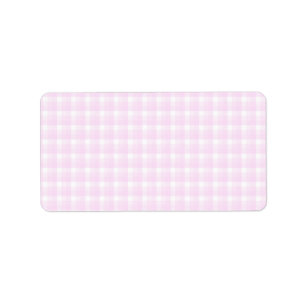 Étiquette Motif de contrôle de guingan. Pâlissez - rose et