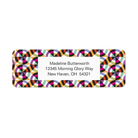 Étiquette Motif de courtepointe des cercles de rotation mode (Devant)