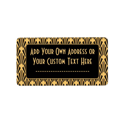 Étiquette motif de diamants géométriques Art déco des années (Devant)