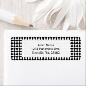 Étiquette Motif de diamants noir et blanc par Shirley Taylor (En situation)