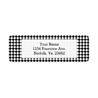 Étiquette Motif de diamants noir et blanc par Shirley Taylor