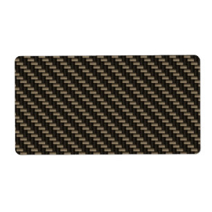 Étiquette Motif de fibre de carbone (faux)