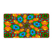 Étiquette Motif de fleurs esthétiques (Devant)